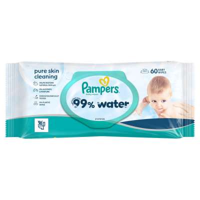 Pampers 99% Water törlőkendő - 60 db