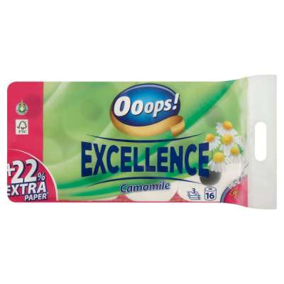 Ooops! Excellence toalettpapír kamilla illattal 3 rétegű - 16 db