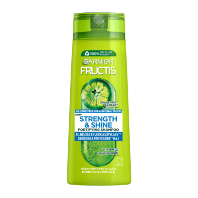 Garnier Fructis Strength & Shine hajerősítő sampon mindenféle gyenge és fakó hajra - 250 ml