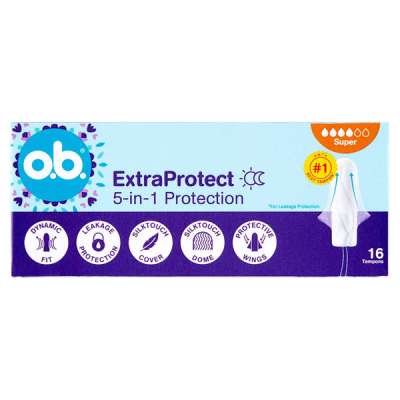 o.b. ExtraProtect Super tampon - 16 db