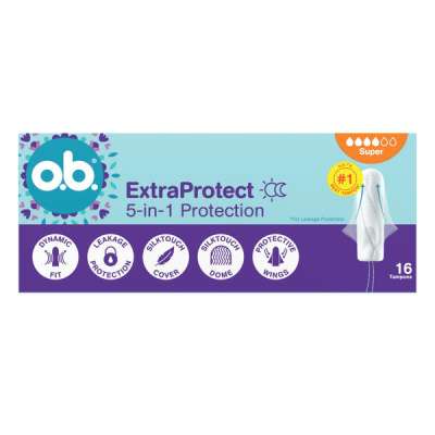 o.b. ExtraProtect Super tampon - 16 db