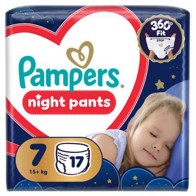 Pampers Night Pants éjszakai bugyipelenka 7-es méret, 15+ kg - 17 db