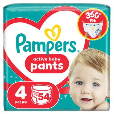 Pampers Pants Jumbo Pack bugyipelenka 4-es méret, 9-15 kg - 54 db
