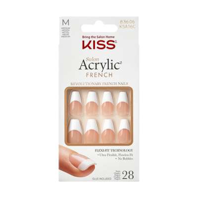 Kiss Salon Acrylic French műköröm - 1 db