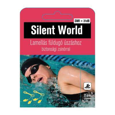 Silent World lamellás füldugó úszáshoz - 2 db