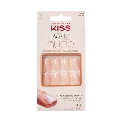 Kiss Salon Acrylic French Nude műköröm - 1 db