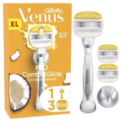Gillette Venus Pro ComfortGlide Coco női borotvakészülék 3 db betéttel 5 pengés - 1 db