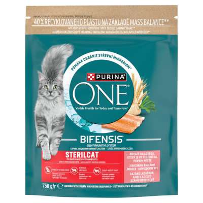 Purina One Sterilcat állateledel macskáknak lazaccal - 750 g