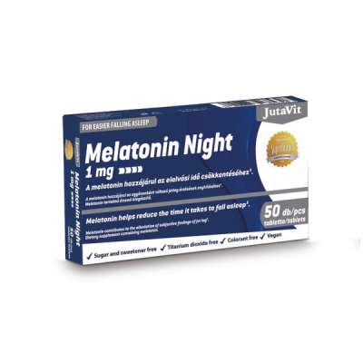 JutaVit Melatonin Night 1mg étrend-kiegészítő tabletta - 50 db
