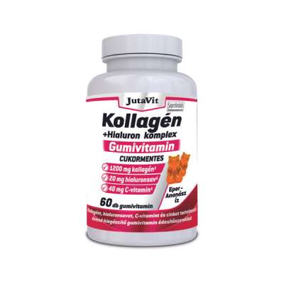 JutaVit Kollagén+Hialuron Komplex cukormentes gumivitamin - 60 db