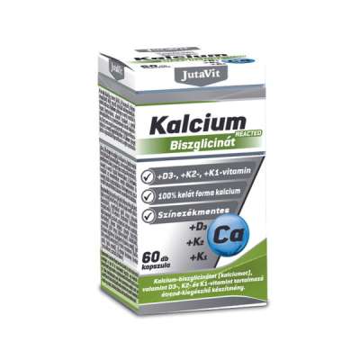 JutaVit Kalcium-Biszglicinát+D3+K2+K1 étrend-kiegészítő kapszula - 60 db