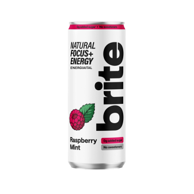 Brite Natural energiaital málna és menta ízesítéssel - 330 ml