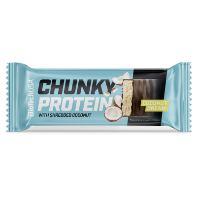 BioTechUSA Chunky Protein Coconut Dream fehérjeszelet - 50 g