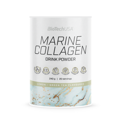 BioTechUSA Marine Collagen italpor citromos zöld tea ízben - 240 g