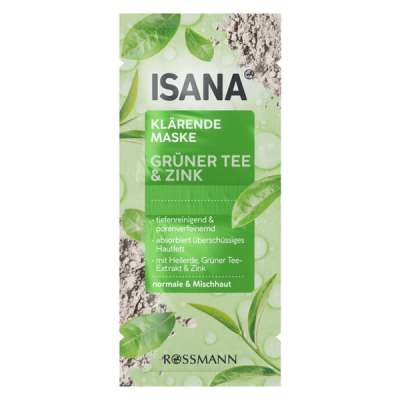Isana tisztító maszk zöld teával és cinkkel - 16 ml