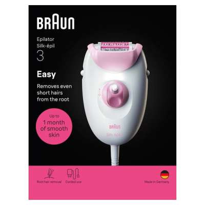 Braun Silk·épil 3 vezetékes epilátor /rózsaszín - 1 db
