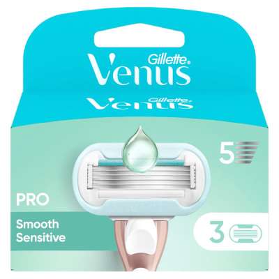 Gillette Venus Pro Smooth Sensitive női borotvabetét érzékeny bőrre 5 pengés - 3 db