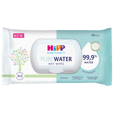 HiPP Babysanft Pure Water nedves törlőkendő - 48 db