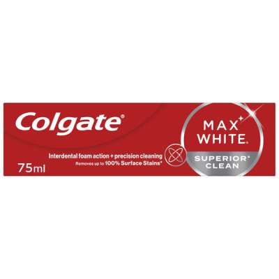 Colgate Max White Superior Clean fogfehérítő fogkrém - 75 ml