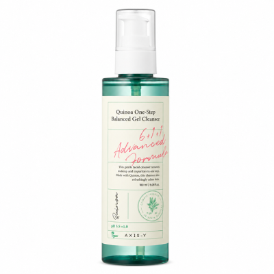 Axis-Y Quinoa One-Step pórustisztító és pH-kiegyenlítő arctisztító gél quinoa kivonattal - 180 ml