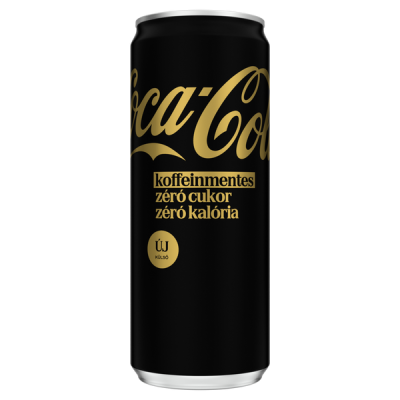 Coca-Cola colaízű koffeinmentes energiamentes szénsavas üdítőital édesítőszerekkel - 330 ml