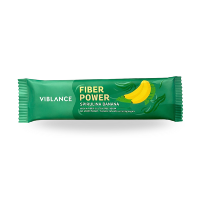 Viblance Spirulina Banana Fiber Power szelet - 40 g