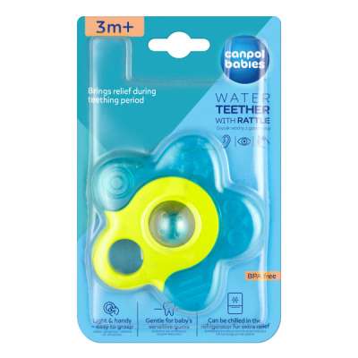 Canpol babies vízzel töltött csillag csörgő rágókával /türkiz - 1 db