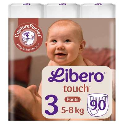 Libero Touch bugyipelenka 3-as méret, 5-8 kg - 90 db