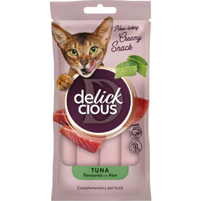 Delickcious krémes jutalomfalatok tonhal aloe vera ízben 4x15g - 60 g
