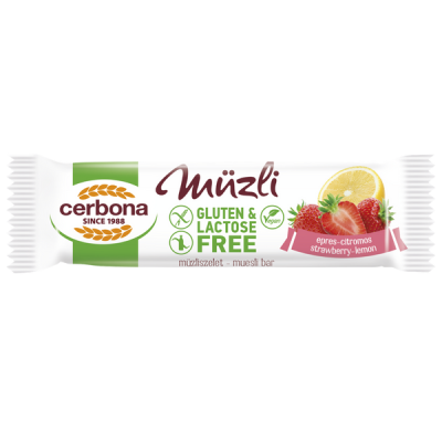 Cerbona gluténmentes epres-citromos müzliszelet - 35 g