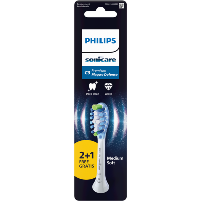 Philips Sonicare Premium Plaque Control standard elektromos fogkefe pótfej csomag /fehér - 3 db