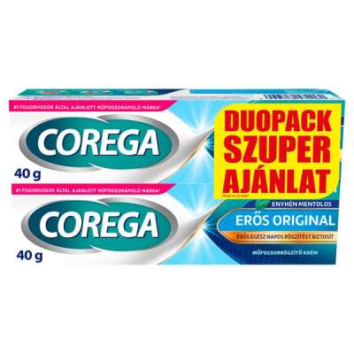 Corega erős műfogsorrögzítő 2x40g - 80 g