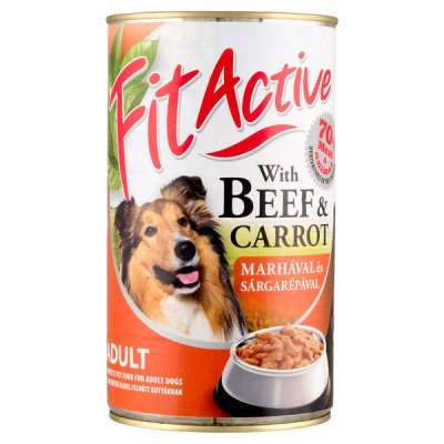 FitActive állateledel kutyáknak marhahússal és sárgarépával - 1250 g