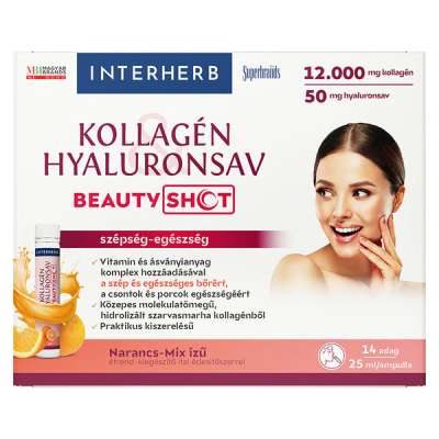 Interherb Kollagen & Hyaluron Shot Beauty étrend-kiegészítő - 448 g