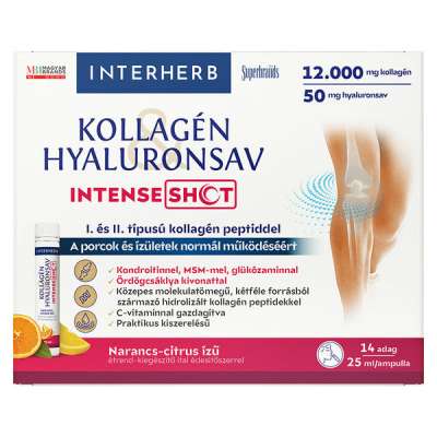 Interherb Kollagen & Hyaluron Shot Intense étrend-kiegészítő - 448 g