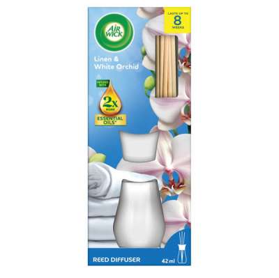 Air Wick Linen & White Orchid pálcás illatosító - 42 ml