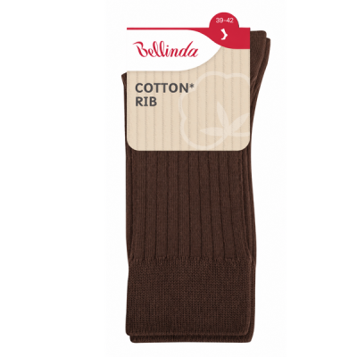 Bellinda Cotton Rib női zokni /barna 39-42 - 1 db