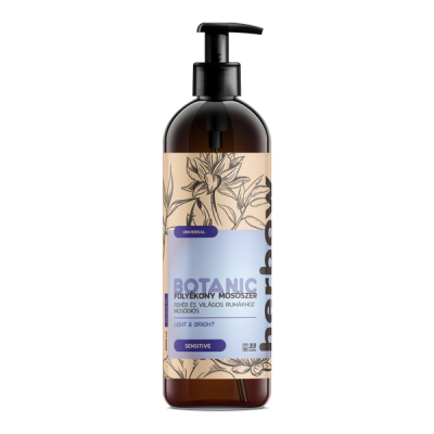 Herbow Botanic Universal Light & Bright mosódiós folyékony mosószer fehér és világos ruhákhoz, Édenkert illattal - 1000 ml