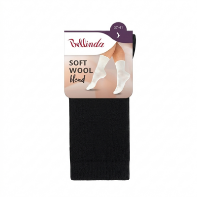 Bellinda Soft Wool Blend női zokni /fekete 37-41 - 1 db
