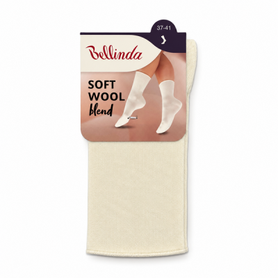 Bellinda Soft Wool Blend női zokni /krém 37-41 - 1 db