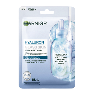 Garnier Hyaluron Glass Skin Jelly fátyolmaszk - 27 g