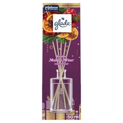 Glade Festive Mulled Wine Reed Diffuser pálcás illatosító - 50 ml