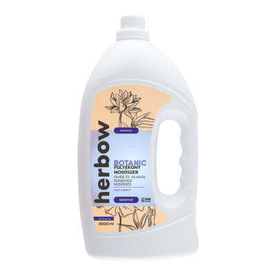 Herbow Botanic Universal Light & Bright mosódiós folyékony mosószer fehér és világos ruhákhoz, Édenkert illattal - 3000 ml