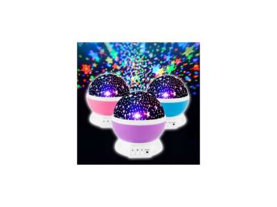 Csillagos égbolt vetítő. Éjszakai show közvetlenül a gyerekszobában