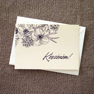 Üdvözlőkártya - Köszönöm - 1