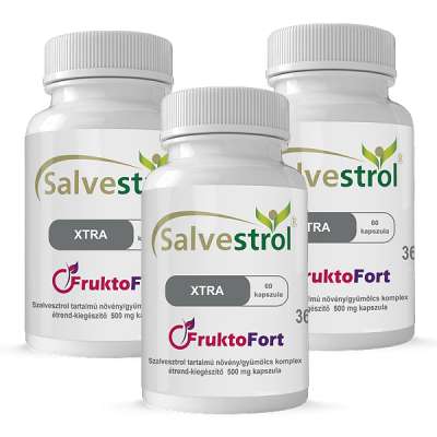 3 db Salvestrol® Xtra Fruktofort kapszula, ajándék könyvvel