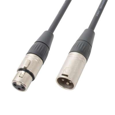 PD Connex DMX kábel, 3 pólusú XLR-csatlakozó, anya-apa, 120 ohm, 0,75 m