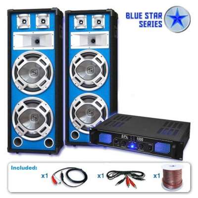 Electronic-Star BLUE STAR SERIES „BASSKERN“ PA KÉSZLET, 2800 W