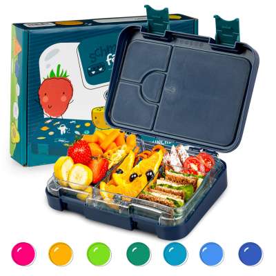 Klarstein junior Lunchbox, 6 rekesz, 21,3 x 15 x 4,5 cm (Sz x Ma x Mé), BPA-mentes