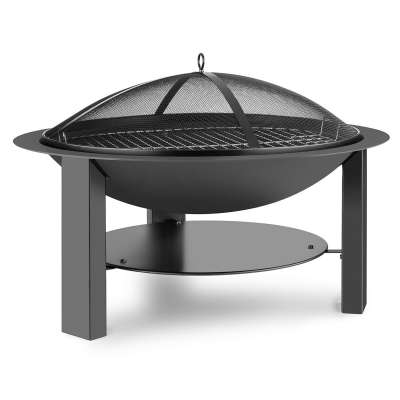 Blumfeldt Mithras tűzrakóhely, Ø75cm, szikrafogó, Ø60cm grill rostély, öntvény, acél